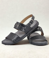 Black Leather Sandals for Men OL-746 - Harpers